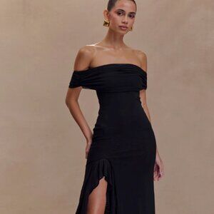 Meshki Black NWT Off-Shoulder Maxi Dress